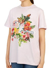 Golden Goose Printed T shirt Women s Pink Tropical Print Short Sleeve - GOLDEN GOOSE - BALAAN 5