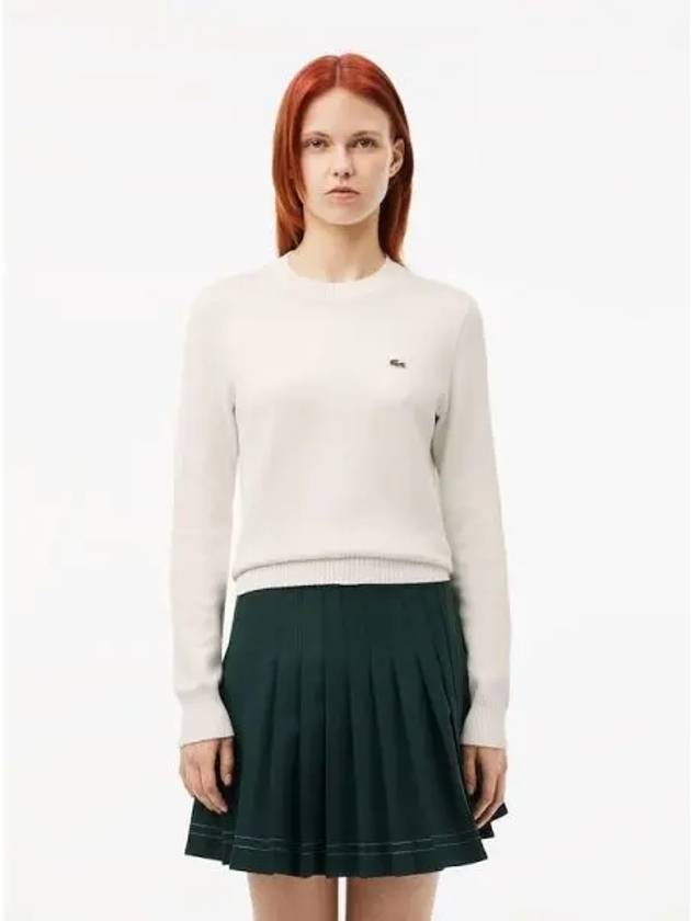 Women s cotton blend crewneck sweater AF3323 54N 70V domestic product GQ2N24073051772 - LACOSTE - BALAAN 1