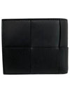 Intrecciato Coin Pocket Half Wallet Black - BOTTEGA VENETA - BALAAN 7