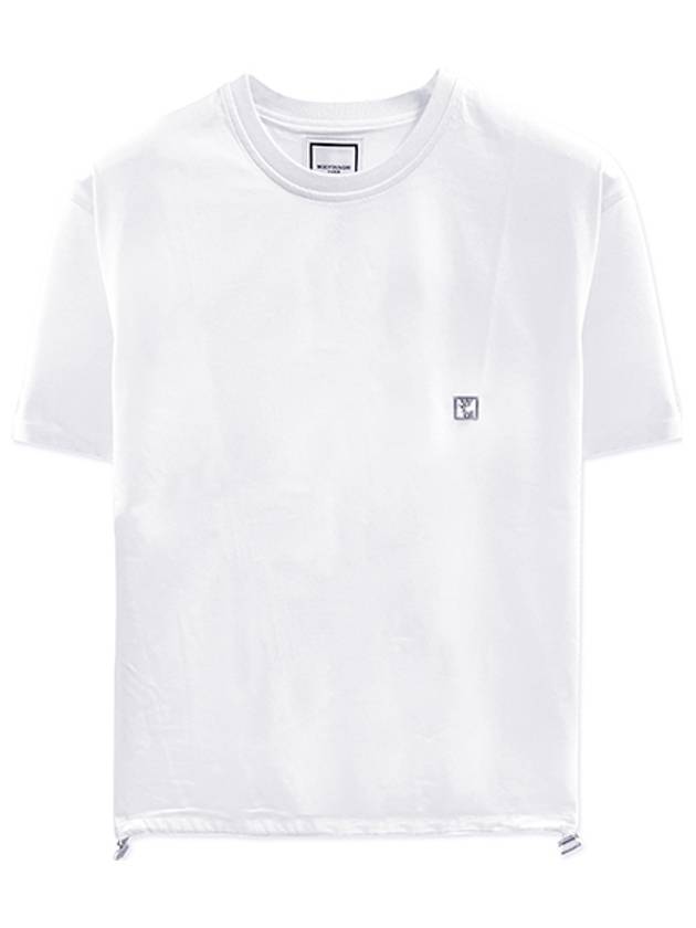 Cotton String Round Short Sleeve T-Shirt White - WOOYOUNGMI - BALAAN 2