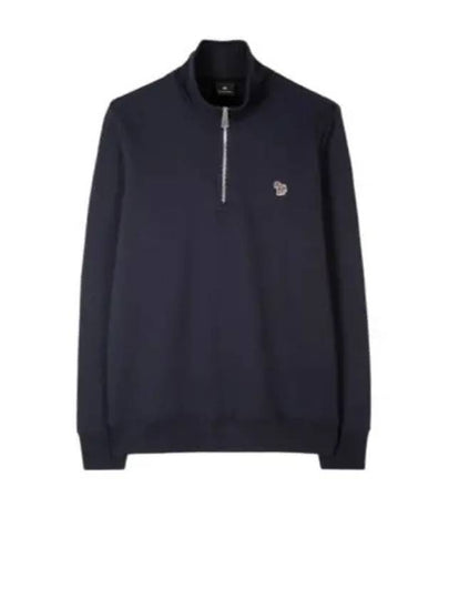 Zebra Zip Neck Sweatshirt Navy - PAUL SMITH - BALAAN 2