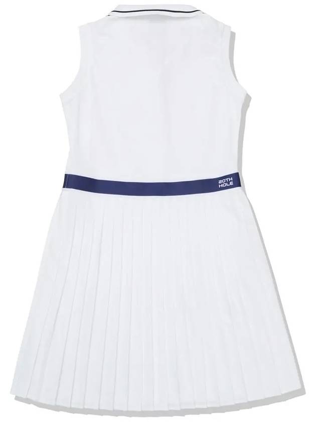 Line point pleated dress WHITE - 20THHOLE - BALAAN 3