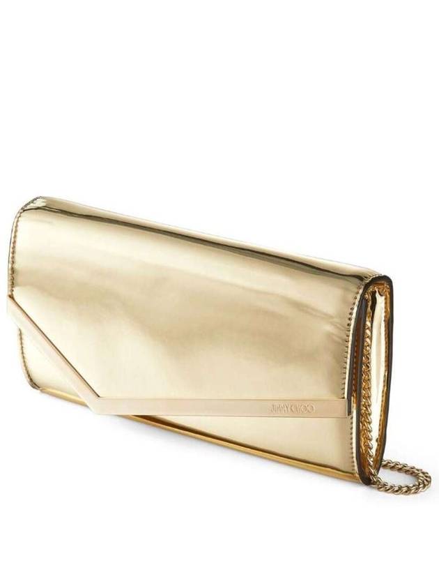 'Emmie' Gold-Colored Handbag With Magnetic Fastening In Mirror Fabric Woman - JIMMY CHOO - BALAAN 2