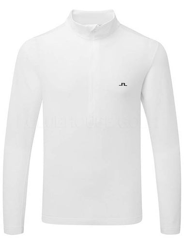 Luke Quarter Zip Mid Layer Long Sleeve T-Shirt White - J.LINDEBERG - BALAAN 1