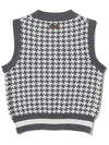 Houndstooth jacquard knit vest MGREY - 20THHOLE - BALAAN 2