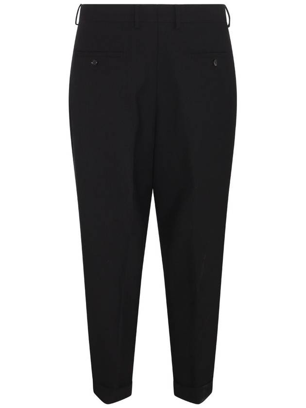 Pressed Crease Cropped Slacks Black - AMI - BALAAN 3