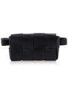 Intrecciato Mini Cassette Belt Bag Black - BOTTEGA VENETA - BALAAN 2