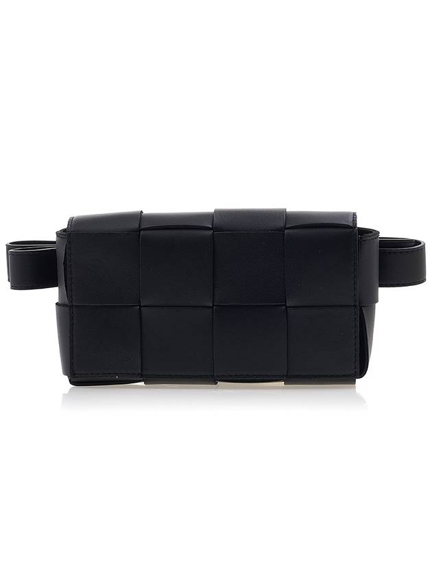 Intrecciato Mini Cassette Belt Bag Black - BOTTEGA VENETA - BALAAN 2