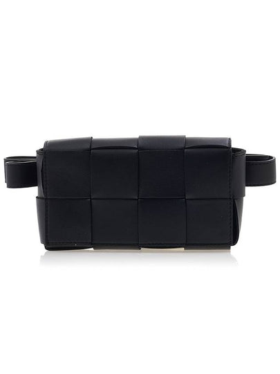 Intrecciato Small Cassette Belt Bag Black - BOTTEGA VENETA - BALAAN 2