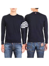 4 Bar Stripe Classic Wool Knit Top Navy - THOM BROWNE - BALAAN 2