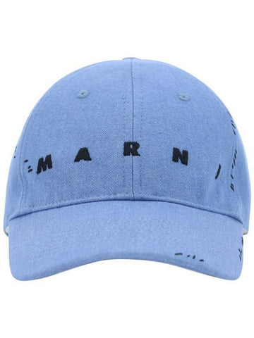 Embroidered Logo Ball Cap Azure - MARNI - BALAAN 1