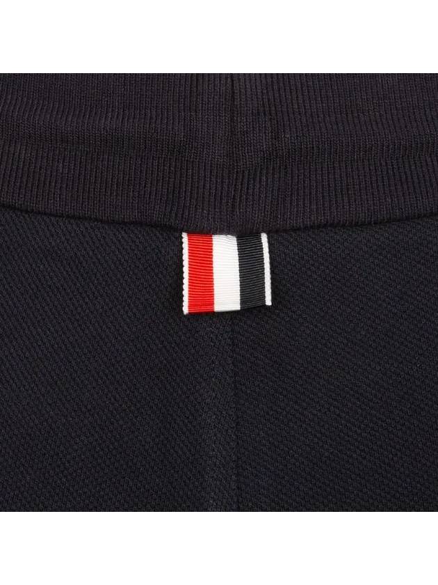 Women's Pique Stripe Rib Gusset Shorts Navy - THOM BROWNE - BALAAN 4