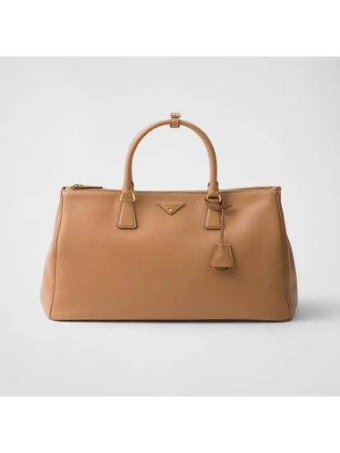 Extra Large Galleria Leather Hand Tote Bag Natural - PRADA - BALAAN 1