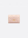 Caro XS Supple Cannage Calfskin Card Wallet Powder Pink - DIOR - BALAAN 2