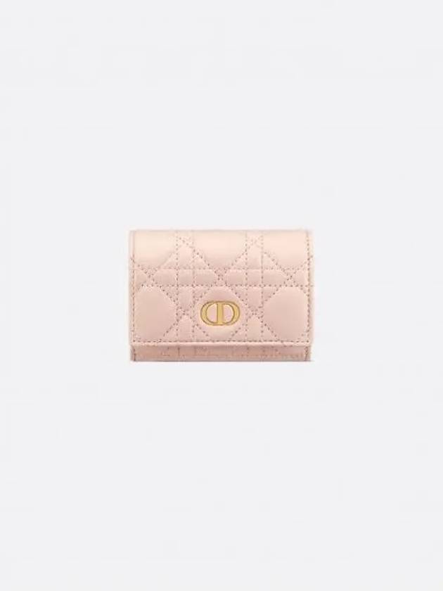 Caro XS Supple Cannage Calfskin Card Wallet Powder Pink - DIOR - BALAAN 2