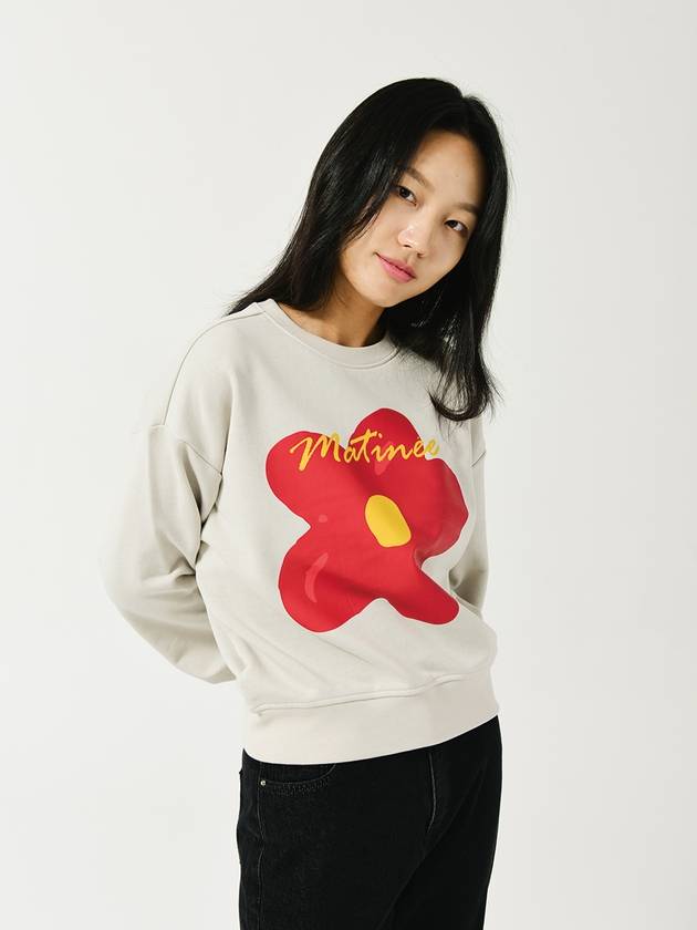 Doodle Camellia Sweat Shirts GREIGE - LE SOLEIL MATINEE - BALAAN 5