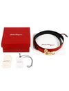 Reversible Gancini Leather Belt Black Lipstick Red - SALVATORE FERRAGAMO - BALAAN 4