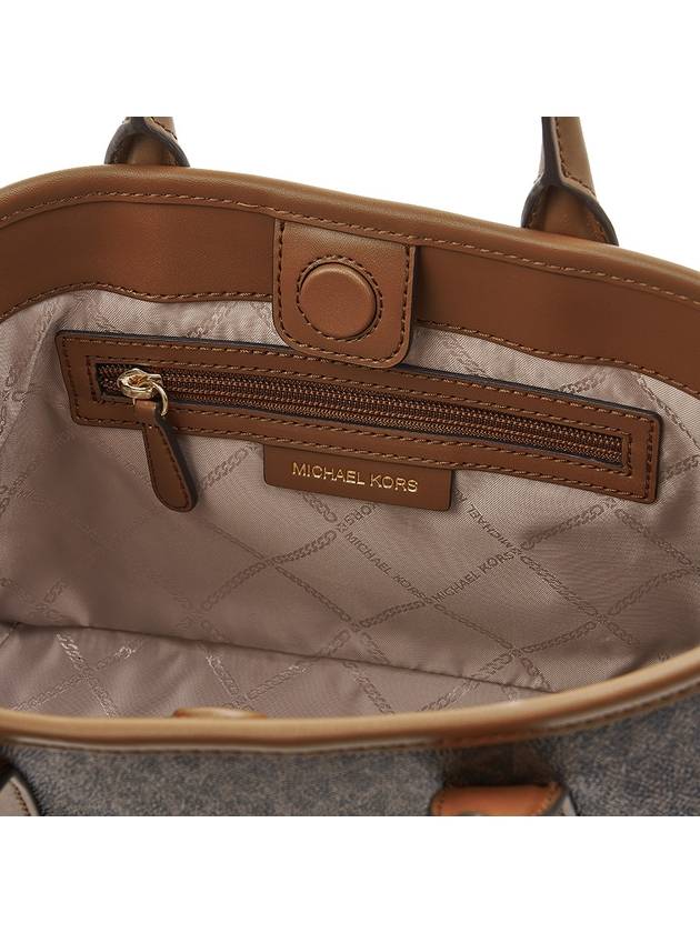 Luisa Small Signature Logo Satchel Tote Bag Brown - MICHAEL KORS - BALAAN 10