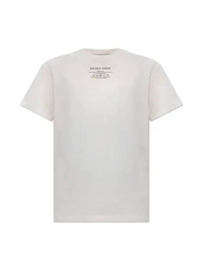 Black Lettering Cotton Short Sleeve T-Shirt White - GOLDEN GOOSE - BALAAN 2