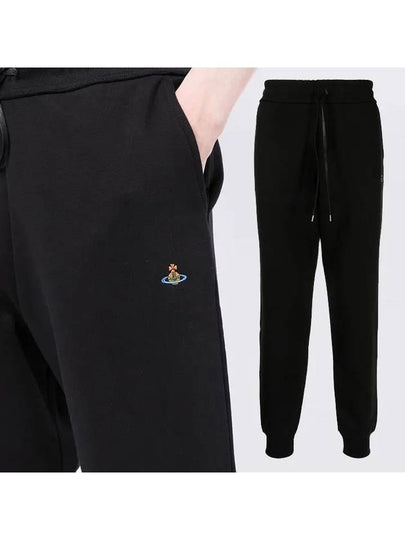 Women's ORB Embroidered Logo Classic Jogger Track Pants Black - VIVIENNE WESTWOOD - BALAAN 2