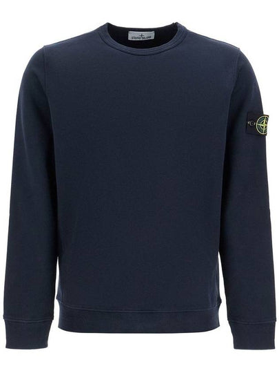 Wappen Patch Crew Neck Cotton Sweatshirt Navy - STONE ISLAND - BALAAN 2