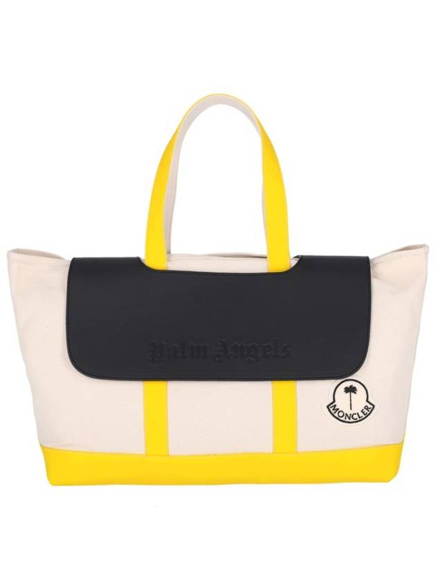 Logo Patch Canvas Tote Bag Beige - MONCLER - BALAAN 2