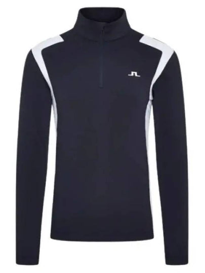 Lucas Quarter Zipper Long Sleeve T-Shirt Navy - J.LINDEBERG - BALAAN 2