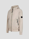 Men's Lens Wappen Protech Hooded Jacket Beige - CP COMPANY - BALAAN 7
