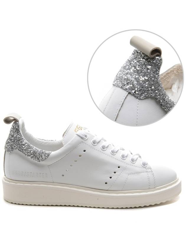 Women's Silver Tab Starter Low Top Sneakers White - GOLDEN GOOSE - BALAAN 2
