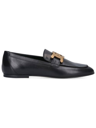 Kate Metal Logo Leather Loafers Black - TOD'S - BALAAN 2