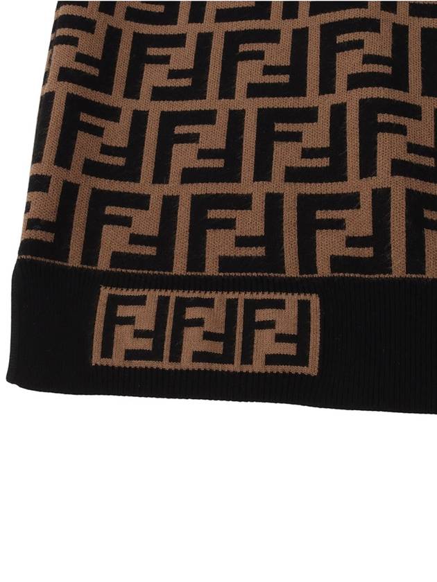 FZY702 FF logo all over fabric short sleeved knit sweater size 42 34127Y 6 - FENDI - BALAAN 4