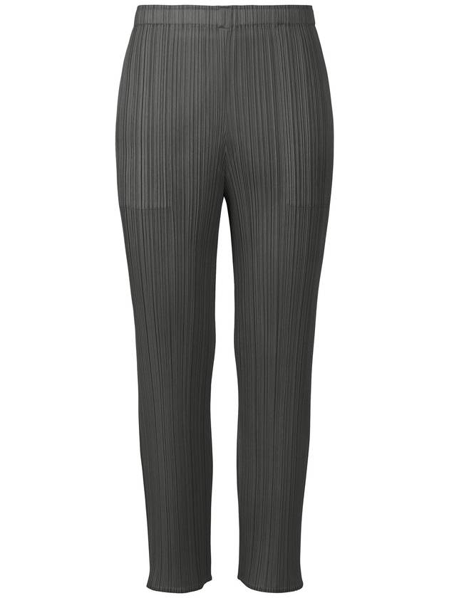 Pleats Straight Pants Charcoal - ISSEY MIYAKE - BALAAN 2