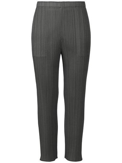 Pleats Straight Pants Charcoal - ISSEY MIYAKE - BALAAN 2