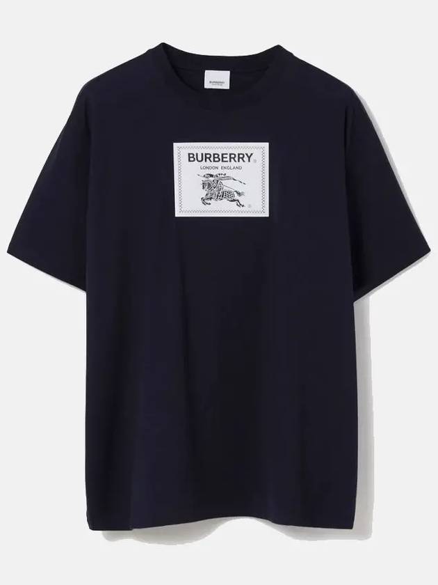 Men's Prorsum Label Cotton Short Sleeve T-Shirt Smoke Navy - BURBERRY - BALAAN 2