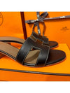 Women's Oasis Sandals Calfskin Classic Black - HERMES - BALAAN 5