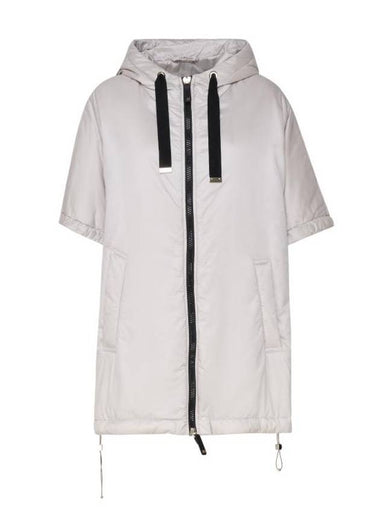 The Cube Zip-Up Drawstring Hooded Jacket Grey - MAX MARA - BALAAN 1