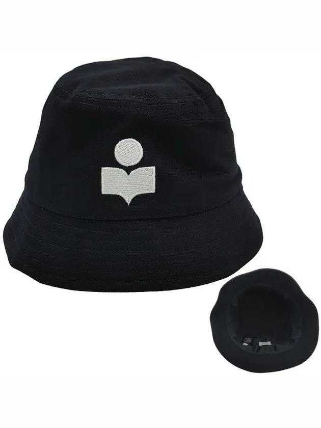 Haley Embroidered Logo Bucket Hat Black - ISABEL MARANT - BALAAN 2