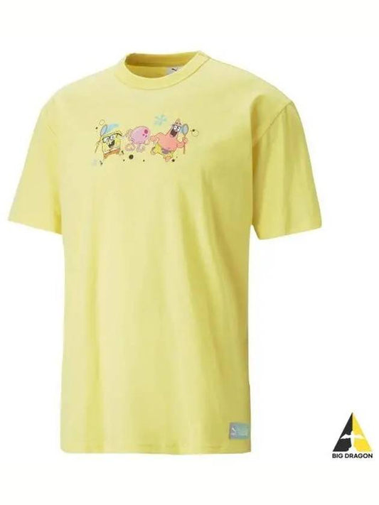 SpongeBob Graphic Short Sleeve T Shirt Yellow 620691 60 - PUMA - BALAAN 1