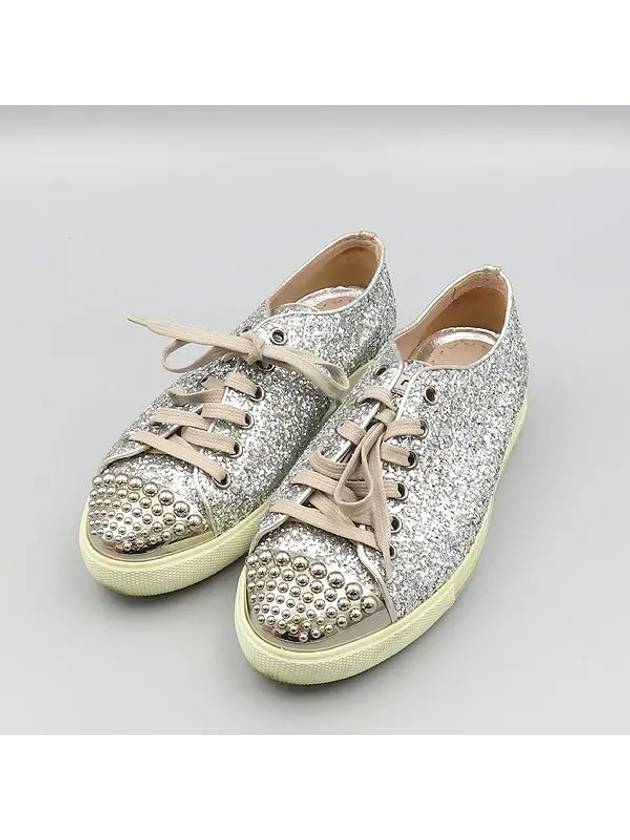 Smith Market Silver Sneakers Women s Shoes - MIU MIU - BALAAN 5