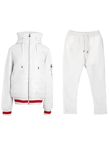 Padded Zip-Up Track Suit White - KITON - BALAAN 1