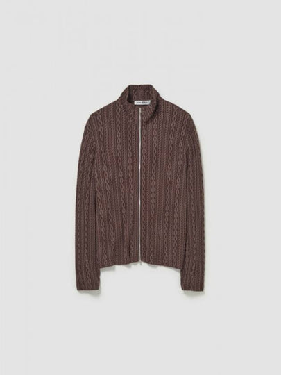 Shrunken Jacquard Cardigan Brown - OUR LEGACY - BALAAN 2