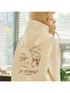 Women's Winter Hoooly Ambroid Hooded Top Cream - CPGN STUDIO - BALAAN 2