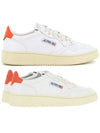 Men's Medalist Low Top Sneakers White Orange - AUTRY - BALAAN 2