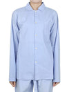 Poplin Long Sleeve Shirt Blue - TEKLA - 7