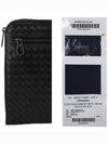 Intrecciato Weaving Zipper Clutch Bag Black - BOTTEGA VENETA - BALAAN 7