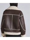 Eco Fur Shearling Rider Mustang JK Leather Jacket Brown - THE GREEN LAB - BALAAN 6