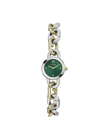 Women's Metal Watch Green Silver - FURLA - BALAAN 1