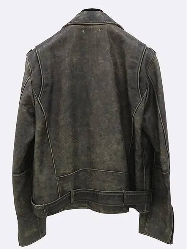 GMP00297 Black color men s leather biker jacket size 54 - GOLDEN GOOSE - BALAAN 3