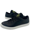 S0101 Logo Lace-Up Leather Low Top Sneakers Black - STONE ISLAND - BALAAN 4