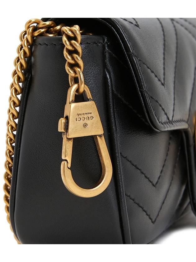 GG Marmont Matelasse Leather Super Mini Bag Black - GUCCI - BALAAN 11